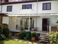 Alu-Terrassenüberdachung in weiß